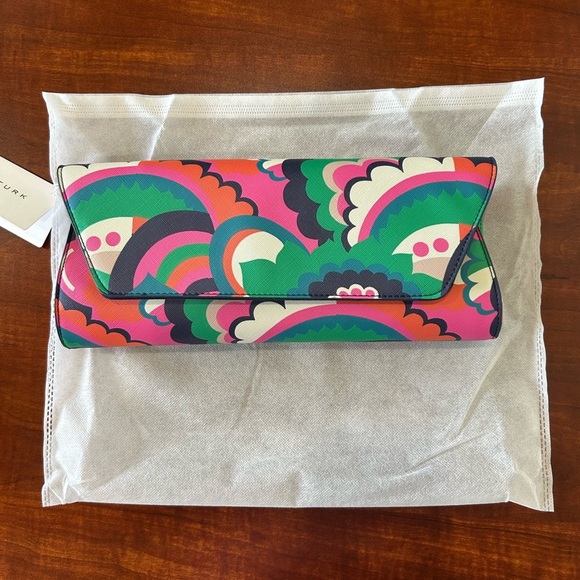 Trina Turk Colorful Patterned Clutch Bag - Picture 1 of 8